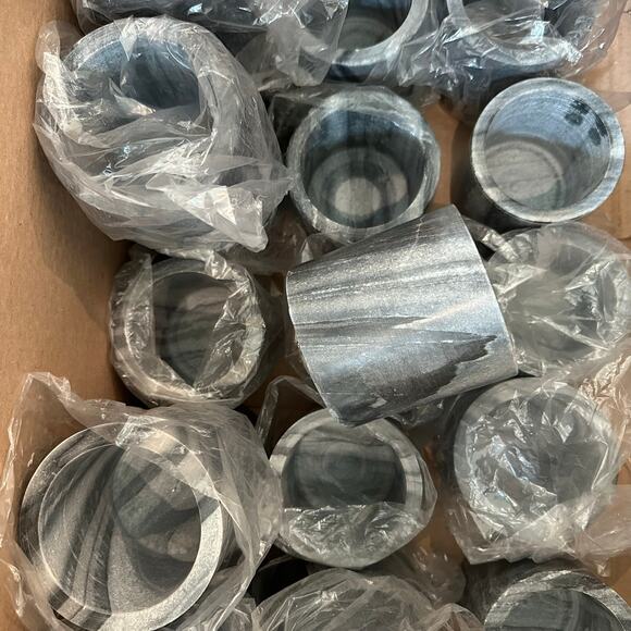 Black Marble Candle Vessel Home Decor Vase New - Picture 3 of 3